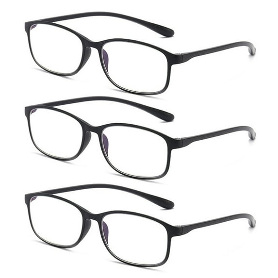 Frontwalk Mens Womens Reading Glasses Protection Eyewear Vision Care Magnifying Readers Spectacles Unisex Black-3PCS +1.75