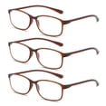 thumbnail image 1 of Frontwalk Mens Womens Reading Glasses Protection Eyewear Vision Care Magnifying Readers Spectacles Unisex Tea-3PCS +3.50, 1 of 5