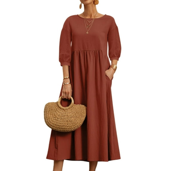 Frontwalk Nightdress for Womens Casual Loose Nightgown Summer Lounge Long Tshirt Dress Sleepwear Pajama Dress