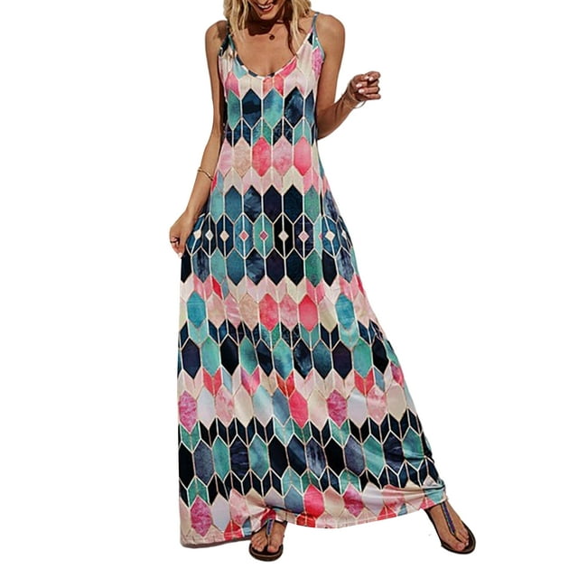 Frontwalk Nightgowns Sleepwear for Women Sleeveless Pajama Long Maxi
