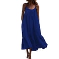 thumbnail image 1 of Sexy Dance Long Dress for Women Plus Size Summer Sundress With Pockets Sleeveless Party Dress Scoop Neck Night Gowns Dresses Sleepwear Pajama Nightdress, 1 of 9