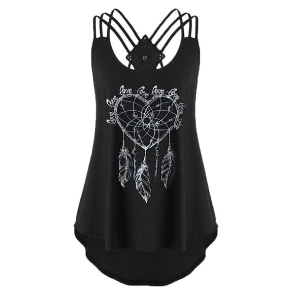 Frontwalk Sleeveless Tops for Women Summer Sexy T Shirts Backless Tops Black 5XL
