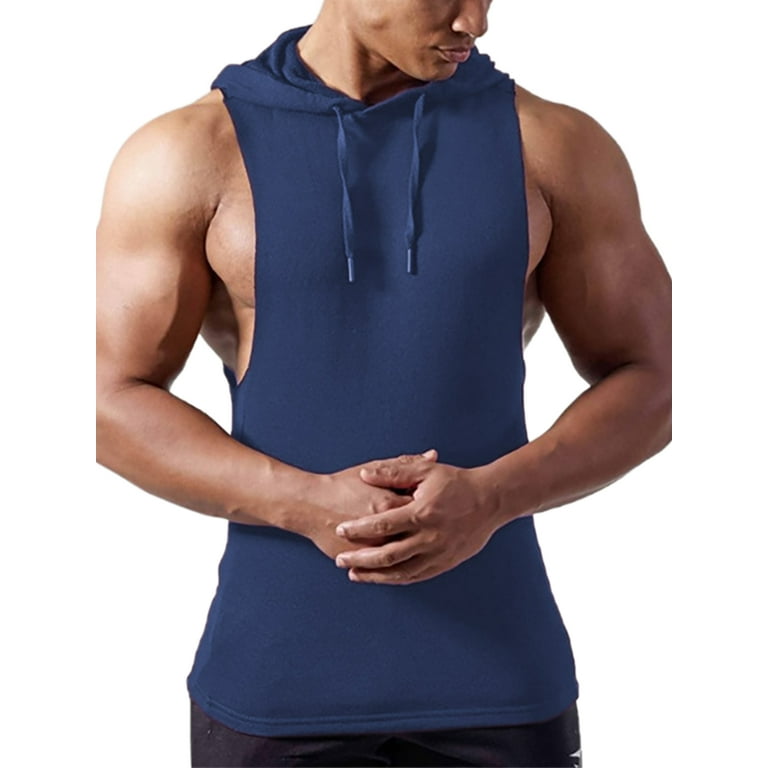Gym hoodies sleeveless discount