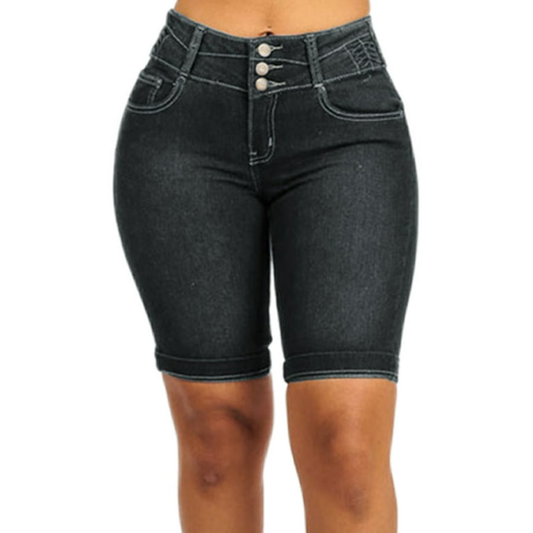 Jean shorts womens walmart hotsell