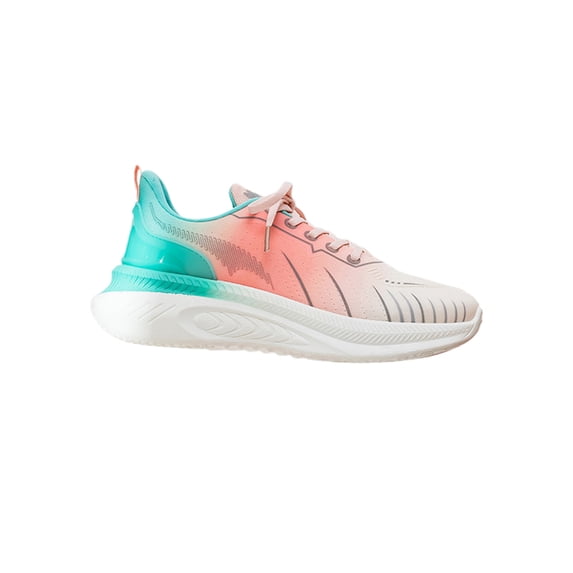 Frontwalk Unisex Athletic Shoes Color Block Sneakers Lace Up Running Shoe Jogging Lightweight Trainers Mens Mesh Sport Sneaker Pink(Woman) 5.5