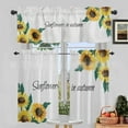 thumbnail image 1 of Frontwalk Window Drapes Light Filtering Half Kitchen Curtains Decor Modern Short Curtain Rod Pocket Style Q 2pc: 42x45in, 1 of 1