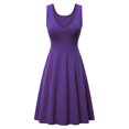 thumbnail image 1 of Frontwalk Women A-line Tank Midi Dresses Plain Hawaiian Long Dress Ladies Vest Loose Summer Beach Sundress Purple XL, 1 of 2