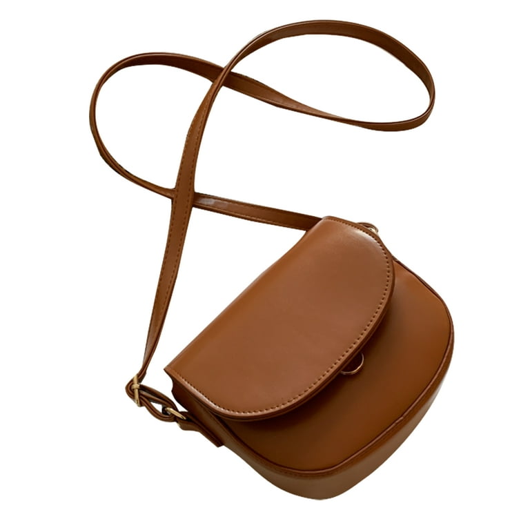 Frontwalk Women Crossbody Bags PU Leather Shoulder Bag Adjustable Strap  Classic Handbag Designer Ladies Light Brown