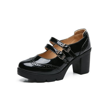 Women's Goth Punk Platform Sneakers - Chunky High Top Dad Shoes With Wedge Heel