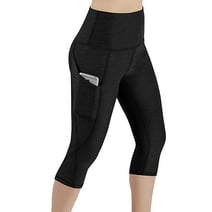Frontwalk Women High Waist Capris Leggings Activewear Workout Running Cropped Pants with Pockets