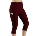 thumbnail image 1 of Frontwalk Women High Waist Capris Leggings Activewear Workout Running Cropped Pants with Pockets, 1 of 3