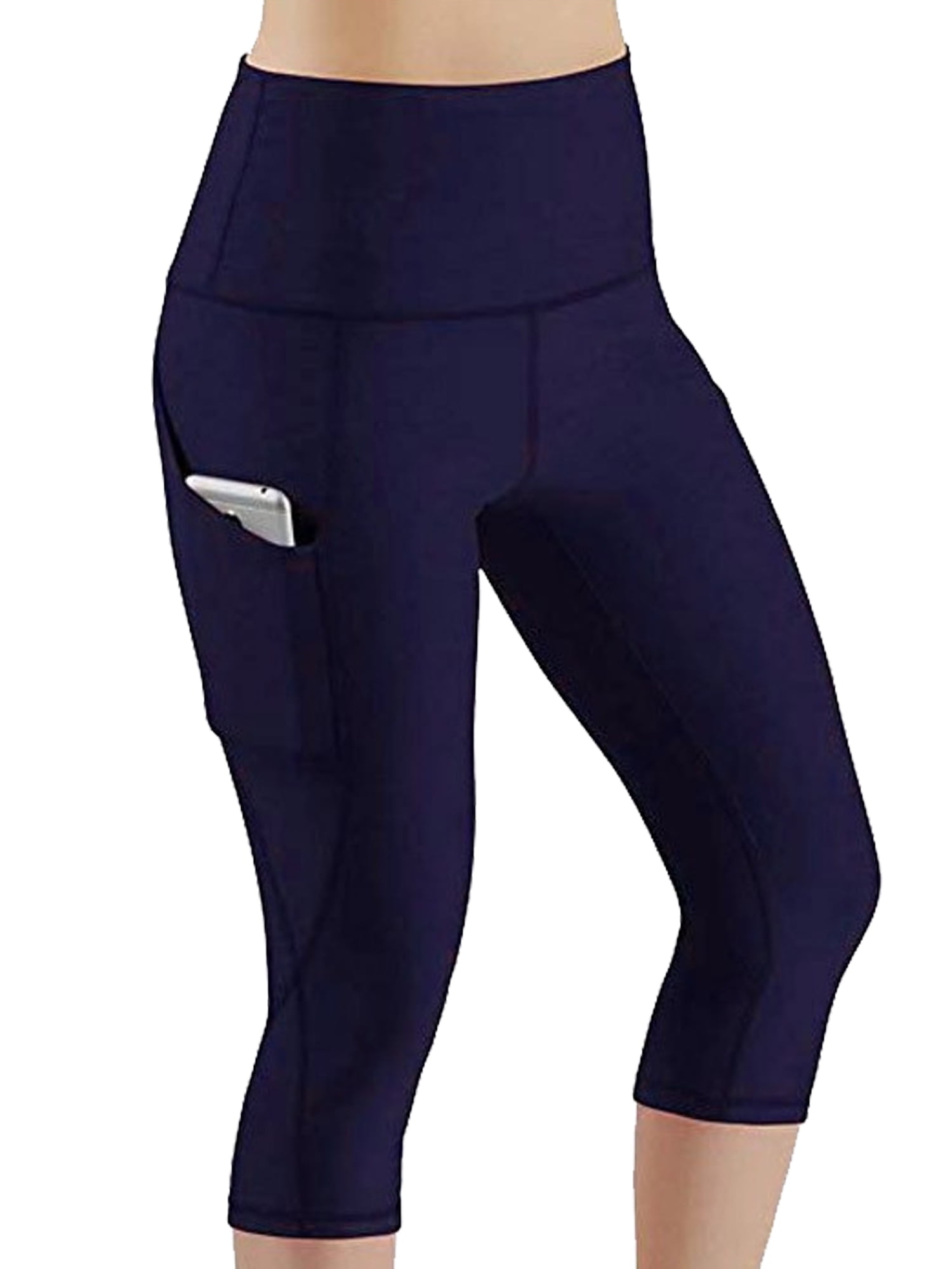 Lucy - Black Capri Activewear Legging Polyester Lycra ® Spandex | SilkRoll