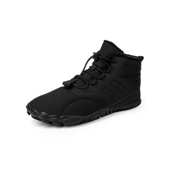 Frontwalk Women Men Snow Boots Plush Lined Warm Shoes Non Slip Winter Boot Climbing Casual Ankle Booties Unisex Outdoor Hiking Shoe Black 6