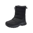 thumbnail image 1 of Frontwalk Women Men Snow Boots Plush Lined Warm Shoes Side Zip Winter Boot Work Lightweight Hiking Booties Unisex Mid Calf Black 8.5, 1 of 9
