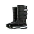 thumbnail image 1 of Frontwalk Women Men Winter Boot Plush Lined Snow Boots Faux Fur Warm Shoes Outdoor Magic Tape Womens Mens Mid Calf Female Black 6 Women, 1 of 3