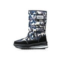 thumbnail image 1 of Frontwalk Women Men Winter Boot Plush Lined Snow Boots Faux Fur Warm Shoes Outdoor Magic Tape Womens Mens Mid Calf Female Blue Camouflage 10 Women/8 Men, 1 of 2