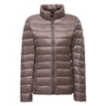 thumbnail image 1 of Frontwalk Women Outwear Long Sleeve Puffer Jacket Quilted Coat Ladies Zip Up Winter Warm Khaki 2XL, 1 of 2