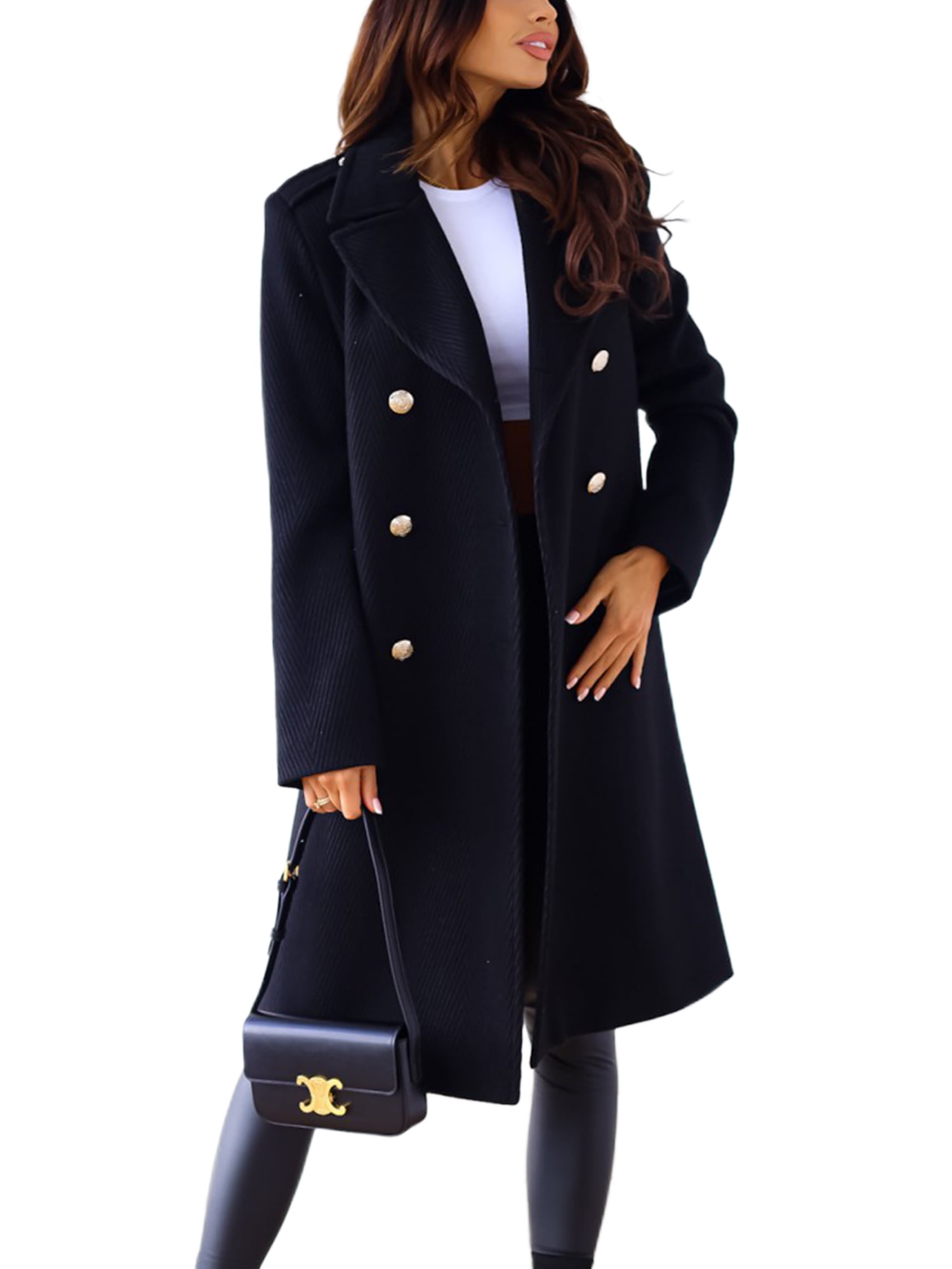Stylish Black Double Faced Trench Coat Buttons For Women Perfect For Middle  To Long Winter Wear In Autumn And Winter From Biancanne, $216.23