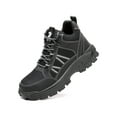 thumbnail image 1 of Frontwalk Women Protection Boot Lace Up Work Shoes Steel Toe Safety Shoe Construction Comfort Boots Men High Top Booties Black 8.5, 1 of 5