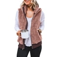 thumbnail image 1 of Frontwalk Women Sleeveless Full-Zip Fleece Vest Warm Winter Sleeveless Classic Fit Cardigan Outwear with Pockets, 1 of 5