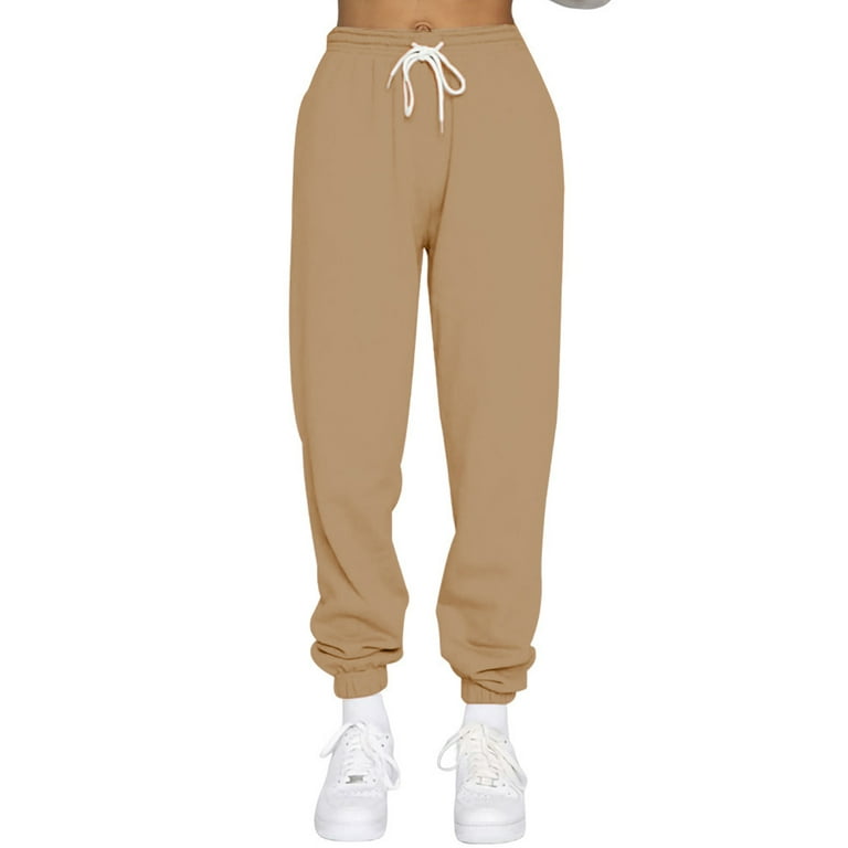 Khaki sweatpants womens sales