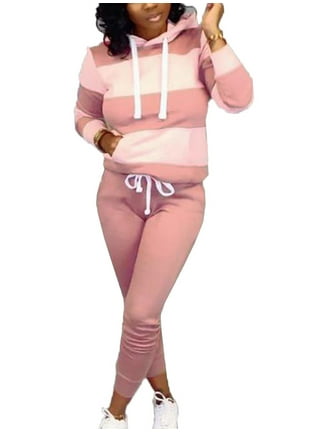 Casual Two-piece Set, Letter Print Long Sleeve Hooded Sweatshirt & Elastic  Waist Sweatpants Outfits, Women's Clothing