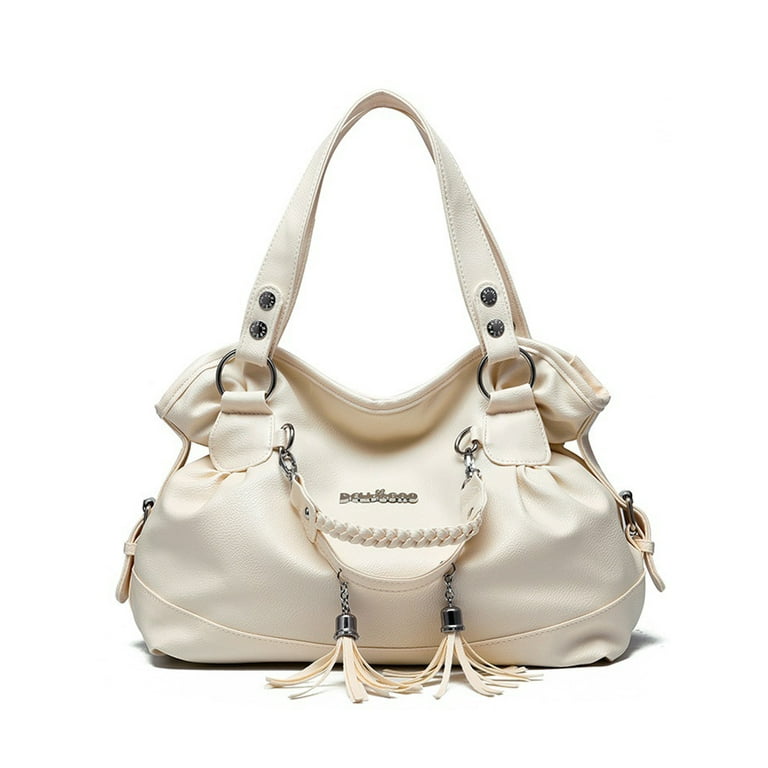 Frontwalk Ladies Handbags Top Handle Tote Bag Multi Pockets PU