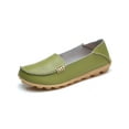 thumbnail image 1 of Frontwalk Womens Flats Leather Loafers Slip On Casual Shoes Walking Breathable Moccasins Women Comfort Nurse Shoe Grass Green 7.5, 1 of 5