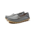 thumbnail image 1 of Frontwalk Womens Flats Leather Loafers Slip On Casual Shoes Walking Breathable Moccasins Women Comfort Nurse Shoe Gray 9, 1 of 2