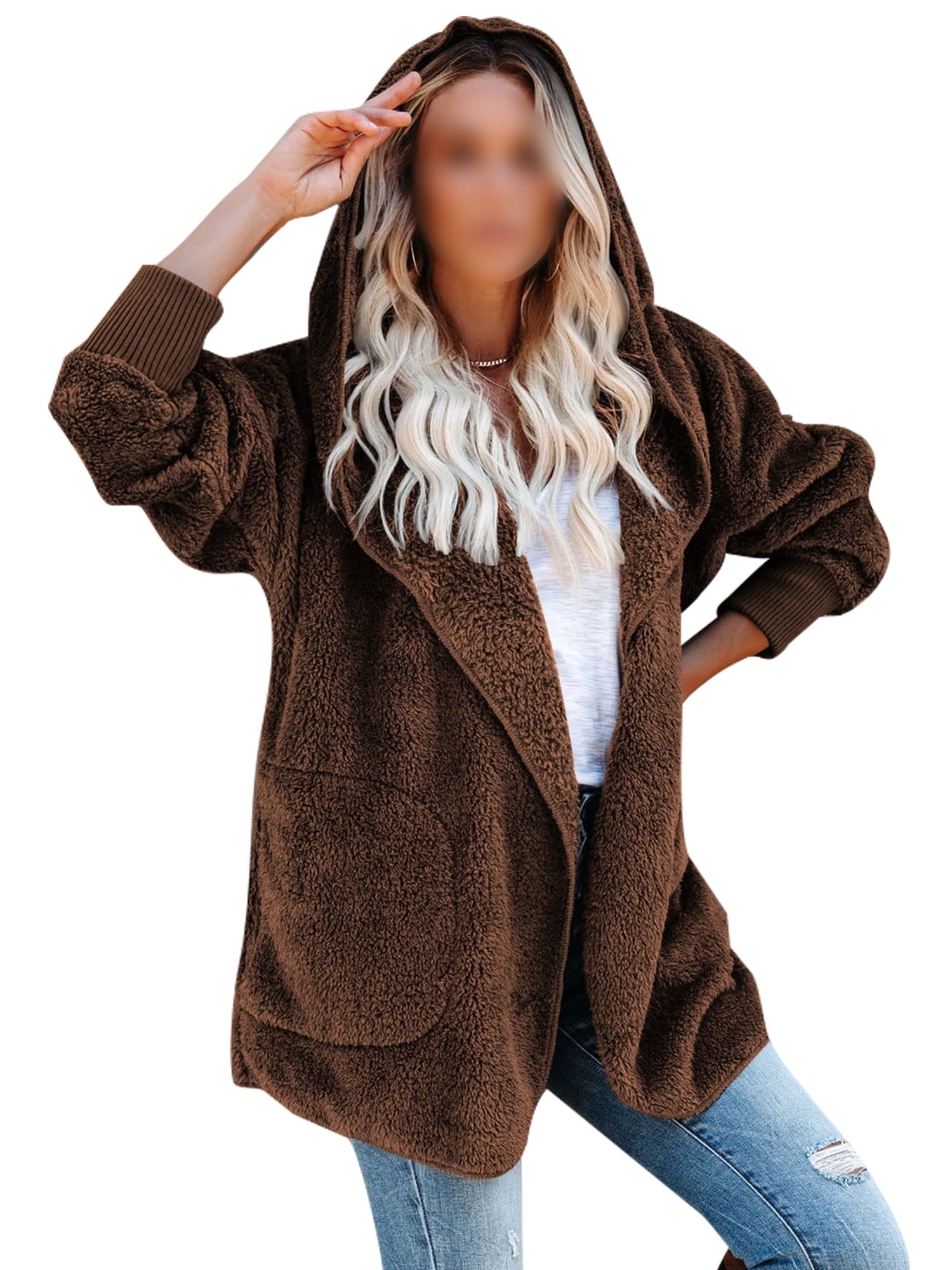 Hooded sherpa online cardigan