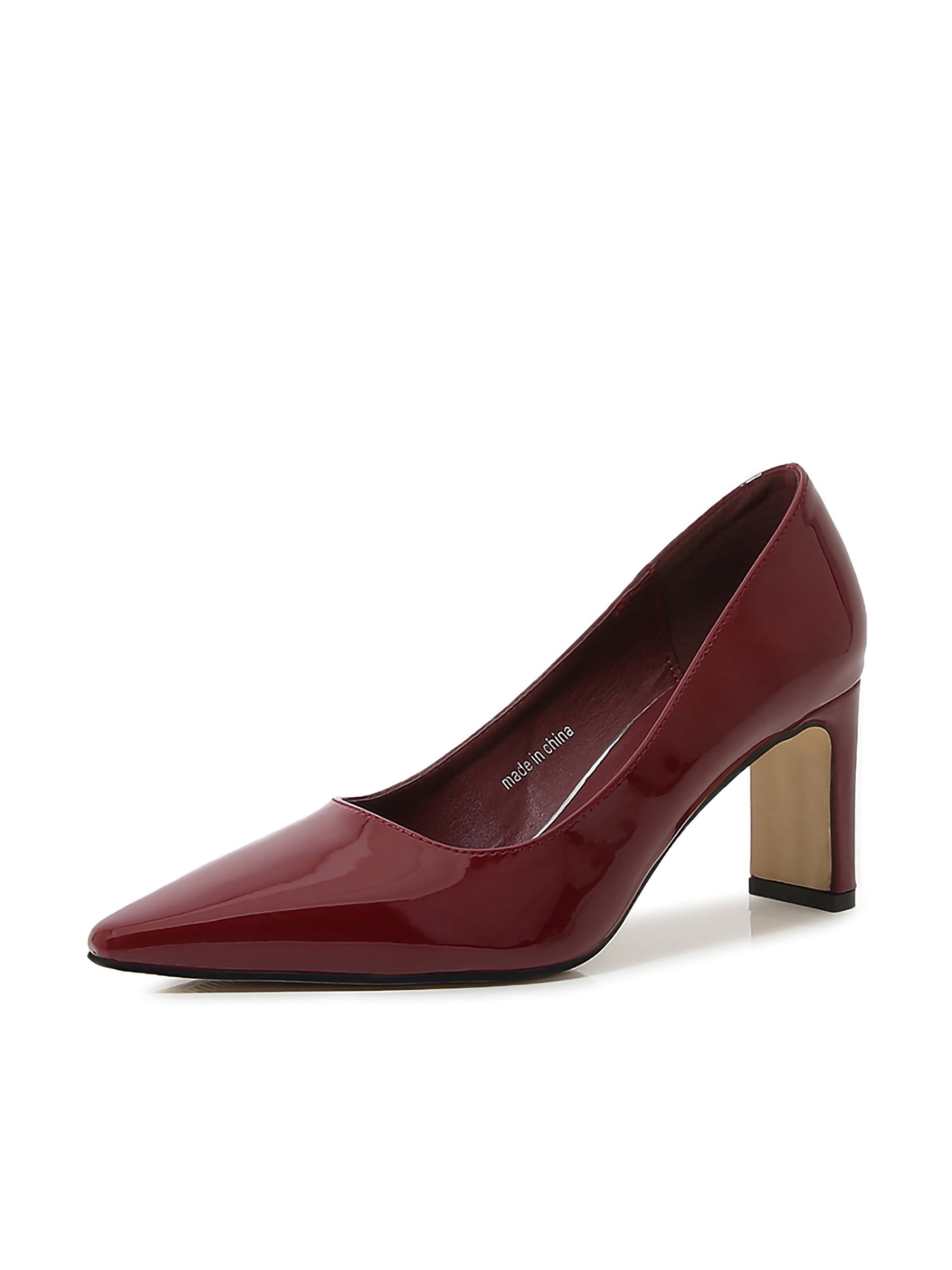 Block Heels Patent Leather Sandal Women 5cm Kitten Heels Shoes Woman Sandals  Fashion Elegant Wine Red Wedding Heeled Mules