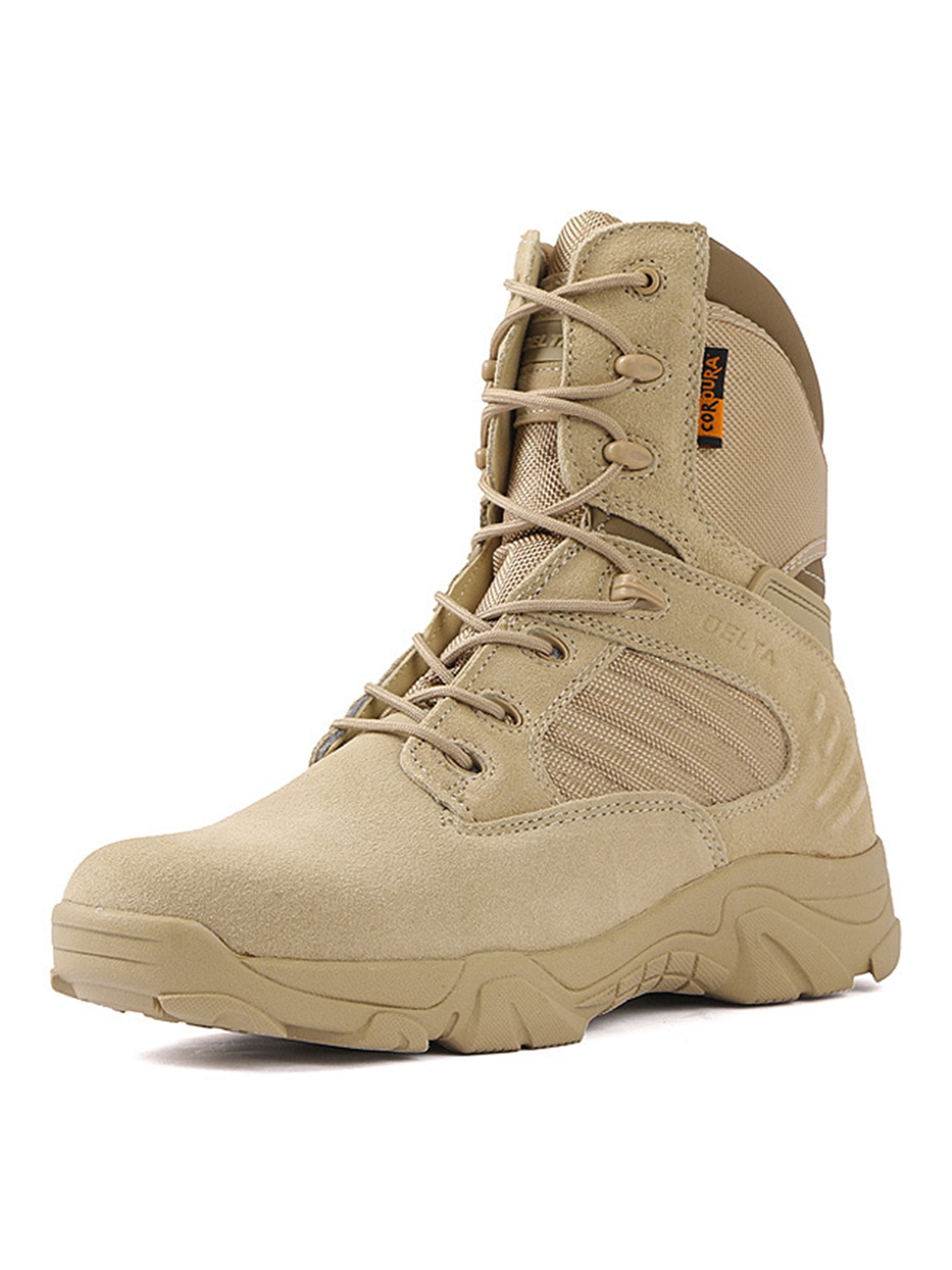 FRACORA Women's PU Leather Combat Boots Warm
