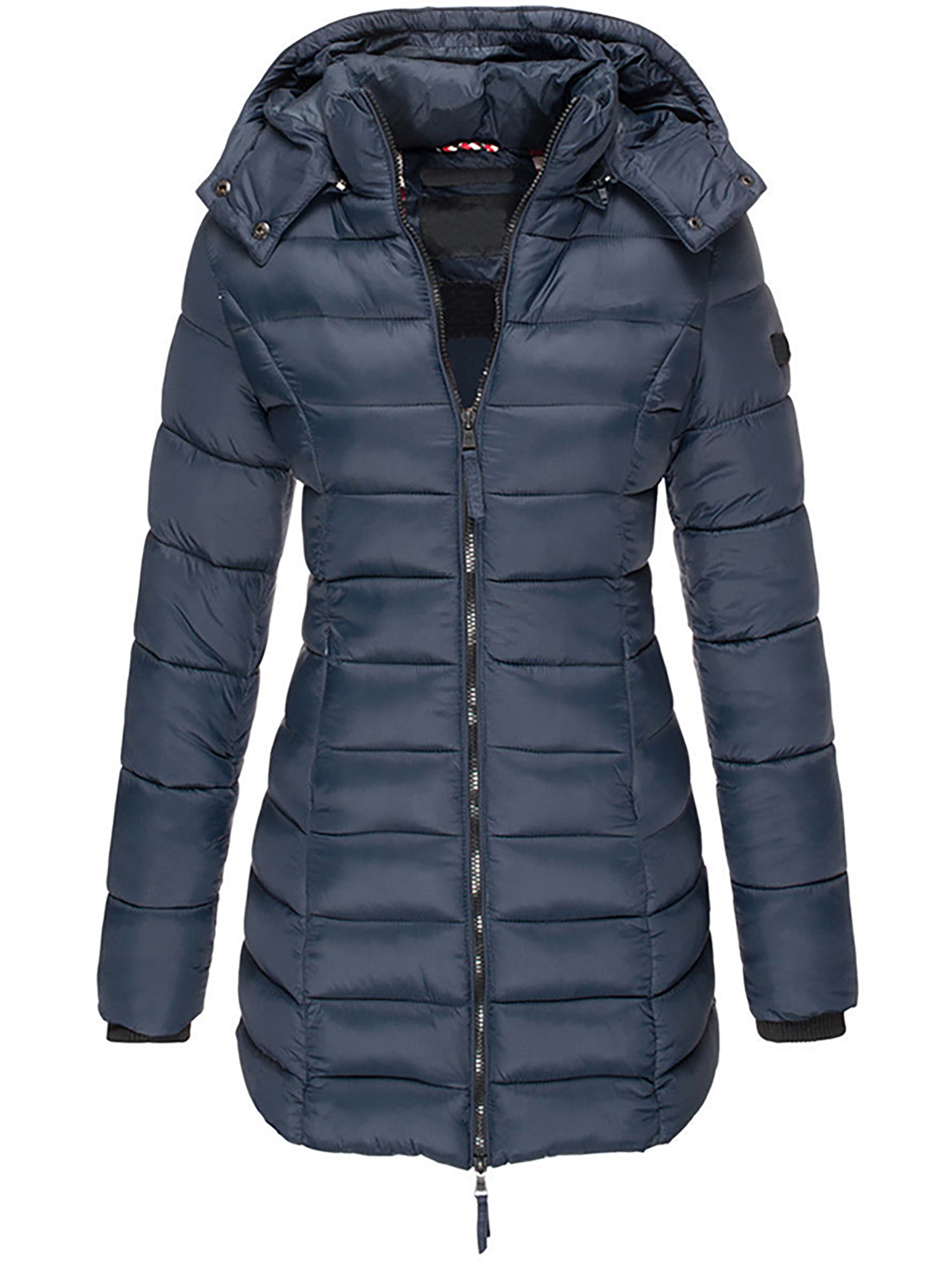 Quilted Winter Coat | Hooded Mid-Length Design
