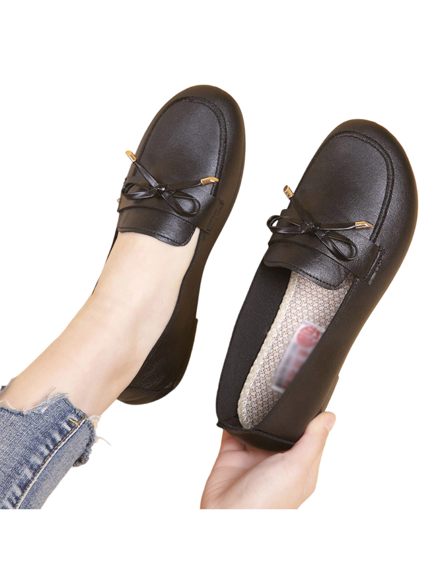 slip on leather sneakers ladies