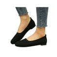 thumbnail image 1 of Frontwalk Womens Loafers Round Toe Flat Shoes Slip On Flats Ballets Lightweight Casual Women Comfort Dress Shoe Black 6.5, 1 of 3