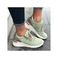 thumbnail image 1 of Frontwalk Womens Platform Sneaker Wedge Sport Shoes Zipper Athletic Shoe Work Non-slip Casual Sneakers Ladies Lace Up Green 42, 1 of 3