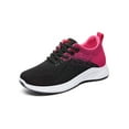 thumbnail image 1 of Frontwalk Womens Running Shoes Breathable Mesh Walking Sneakers lightweight Lace-up Woman Running Athletic Shoes Comfort Trainers Black 6, 1 of 7
