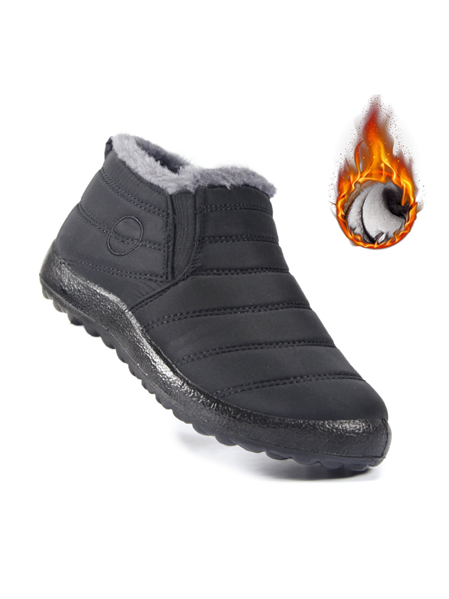 Frontwalk Womens Snow Boots Waterproof Ankle Bootie Slip On Winter Boot