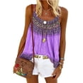 thumbnail image 1 of Frontwalk Womens Tank Tops Cami Summer Casual Loose Vest Blouses Floral Printed Spaghetti Straps Camisole T-Shirts, 1 of 2