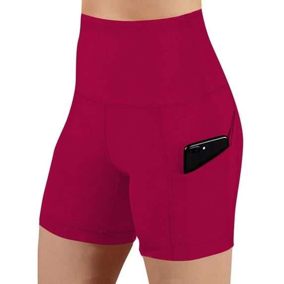 Frontwalk Yoga Biker Shorts for Women High Waist Workout Gym Short Leggings Stretch Athletic Actice Wear Short with Pocket
