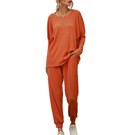 Frontwork 2 Piece Plus Size Outfits Casual Sweatsuits Pants Set Love Print Jogging Workout Tracksuit Sets Winter Loose Activewear Set