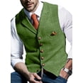 thumbnail image 1 of Frontwork Business Suit Vest For Mens Slim Fit Dress Vest Formal Premium Button Down Vest Mens Vest Waistcoat, 1 of 2