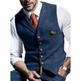 thumbnail image 1 of Frontwork Business Suit Vest For Mens Slim Fit Dress Vest Formal Premium Button Down Vest Mens Vest Waistcoat, 1 of 2