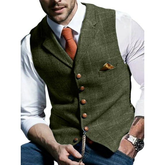 Frontwork Business Suit Vest For Mens Slim Fit Dress Vest Formal Premium Button Down Vest Mens Vest Waistcoat