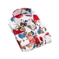 thumbnail image 1 of Frontwork Men Print Dress Shirts Classic Long Sleeve Basic Button Down T-Shirt with Pocket, 1 of 2