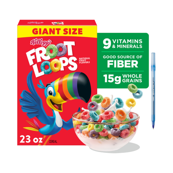 Froot Loops Breakfast Cereal Giant Size 23 oz