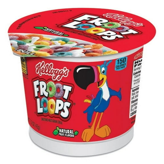 Froot Loops Breakfast Cereal, Single-Serve 1.5 Oz Cup, 6/box | Bundle of 2 Boxes