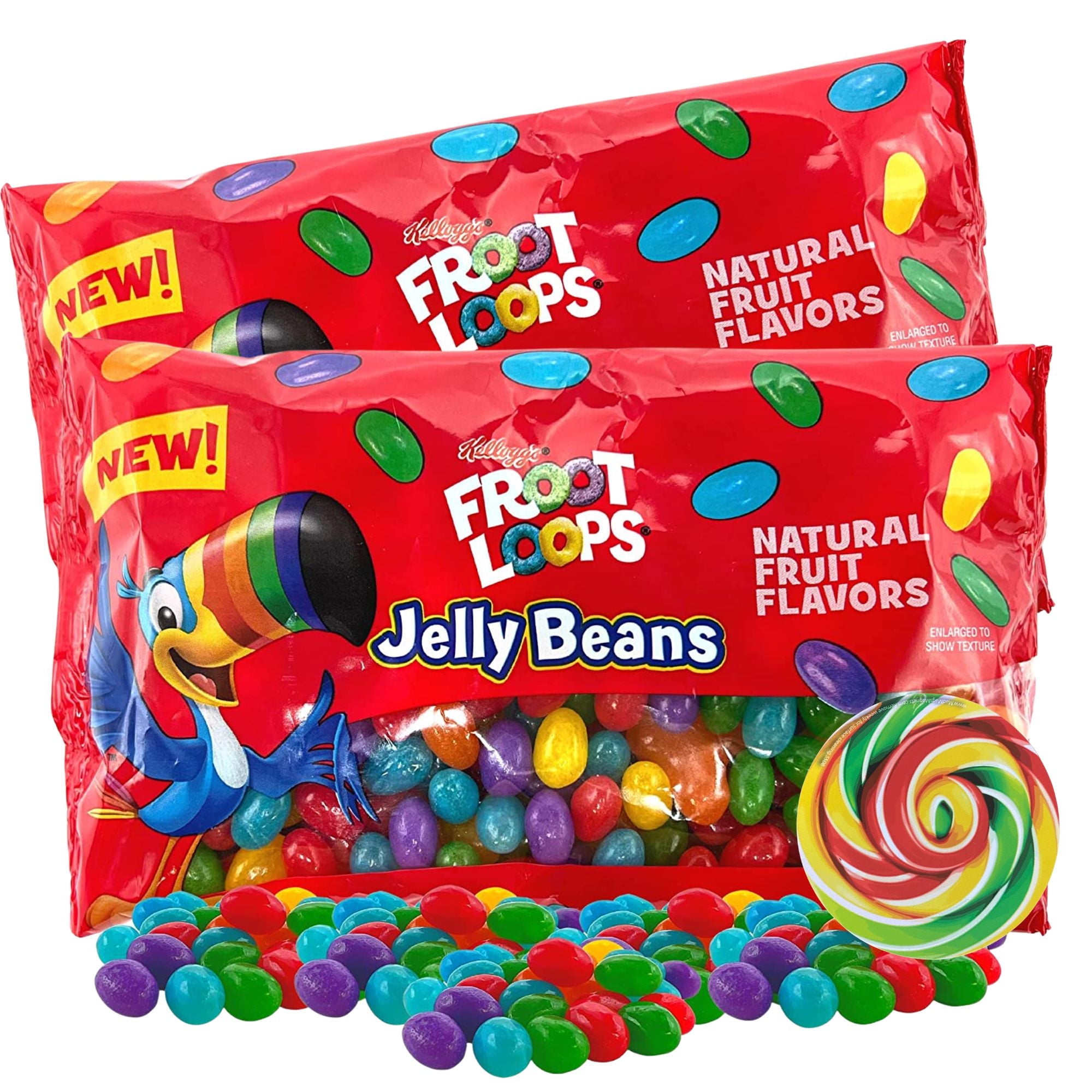 Needzo, Froot Loops Easter Jelly Beans, Pack of 2, 10 Ounces Per Bag ...
