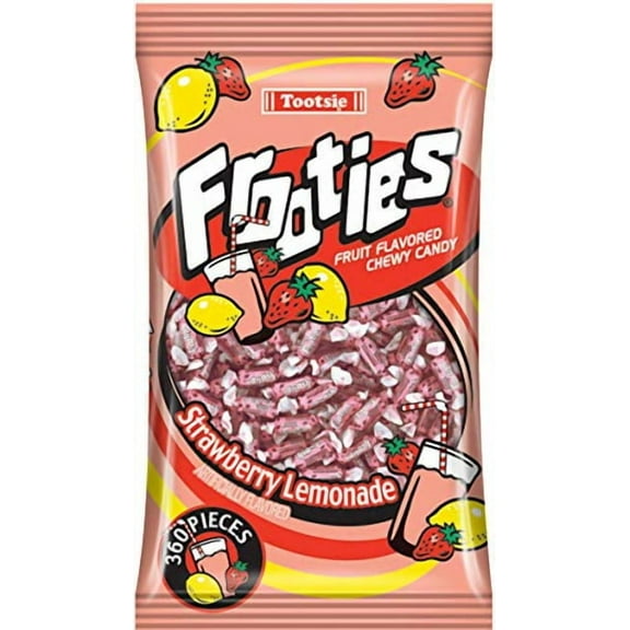 Frootie Tootsie Roll Chewy Candy, Strawberry Lemonade, 360 Count (Pack of 12)