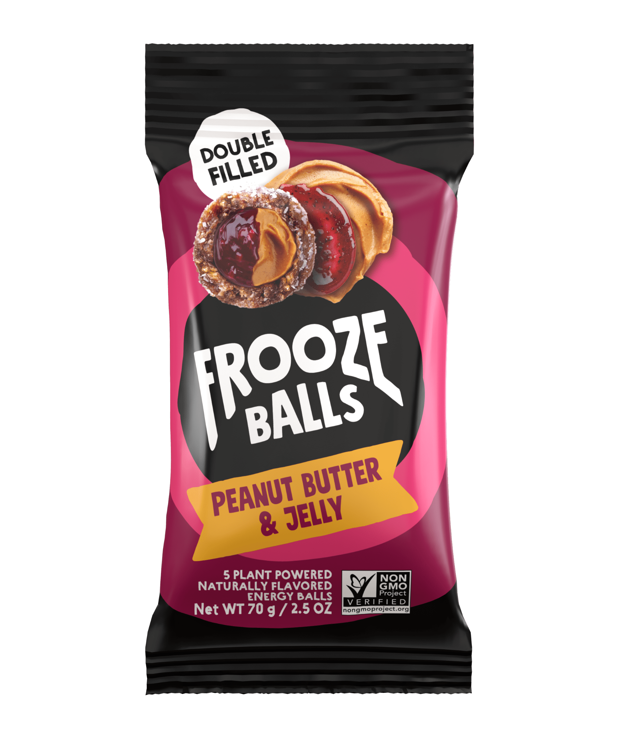 Frooze Balls Vegan Peanut Butter & Jelly Energy Balls, 2.4 oz, 8 Count ...